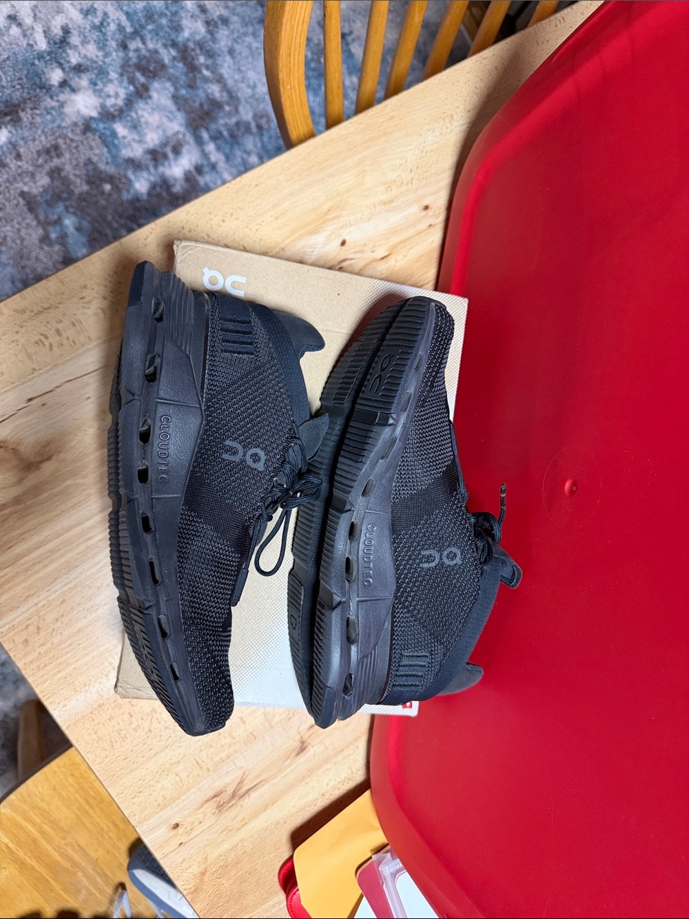 On Running Cloudnova Women’s Black Knit Sneakers - Picture 7 of 10